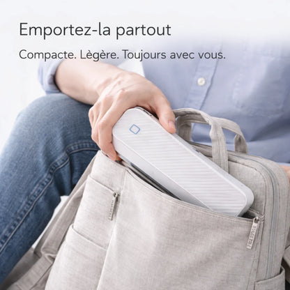 [blanc] Imprimante thermique compacte facile à transporter dans un sac au quotidien