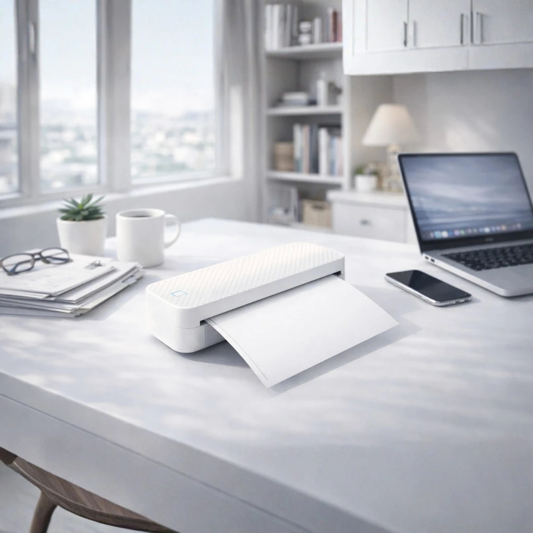 imprimante thermique portable a4 a la maison sur bureau avec ordinateur impression simple au quotidien